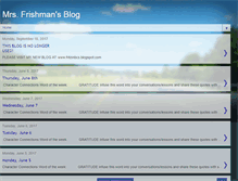 Tablet Screenshot of mrsfrishman.blogspot.com