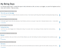 Tablet Screenshot of mybeingdays.blogspot.com