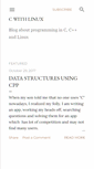 Mobile Screenshot of cwithlinux.blogspot.com