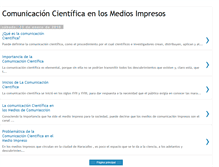 Tablet Screenshot of comunicacioncientificamedioimpreso.blogspot.com