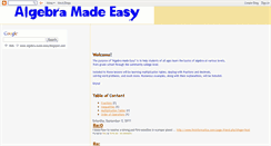 Desktop Screenshot of algebra-made-easy.blogspot.com