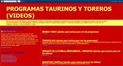 Desktop Screenshot of programasdetoros.blogspot.com