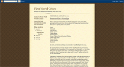 Desktop Screenshot of firstworldcrises.blogspot.com