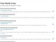 Tablet Screenshot of firstworldcrises.blogspot.com