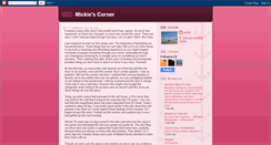 Desktop Screenshot of mickiescorner.blogspot.com