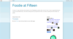 Desktop Screenshot of foodieatfifteen.blogspot.com