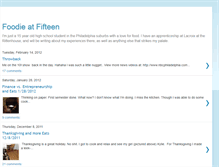 Tablet Screenshot of foodieatfifteen.blogspot.com
