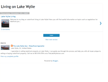 Tablet Screenshot of lakewylie.blogspot.com