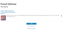 Tablet Screenshot of chessfrenchdefense.blogspot.com