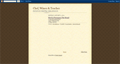 Desktop Screenshot of chefwineoinstructor.blogspot.com