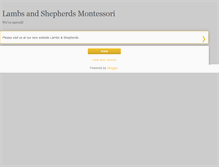 Tablet Screenshot of lambsandshepherdsmontessori.blogspot.com