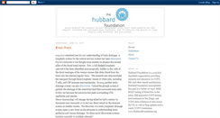 Desktop Screenshot of hubbardfoundation.blogspot.com