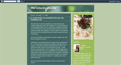 Desktop Screenshot of leisurelylibrarian.blogspot.com