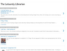 Tablet Screenshot of leisurelylibrarian.blogspot.com