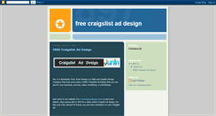 Desktop Screenshot of freecraigslistaddesign.blogspot.com