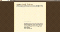 Desktop Screenshot of canyouhandletruth.blogspot.com