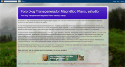 Desktop Screenshot of foroblogtransgeneradormagneticoplano.blogspot.com