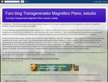 Tablet Screenshot of foroblogtransgeneradormagneticoplano.blogspot.com