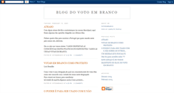 Desktop Screenshot of blogdovotoembranco.blogspot.com