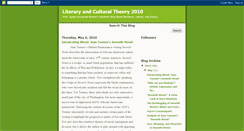 Desktop Screenshot of literaryandculturaltheory2010.blogspot.com