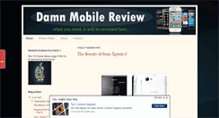 Desktop Screenshot of damnmobilereview.blogspot.com