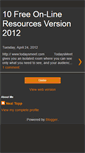 Mobile Screenshot of 10freeonlineresourcesversion2012.blogspot.com