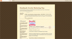 Desktop Screenshot of handmadejewelrymarketingtips.blogspot.com
