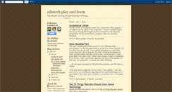 Desktop Screenshot of edutechplayandlearn.blogspot.com