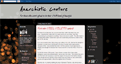 Desktop Screenshot of anarchisticcouture.blogspot.com