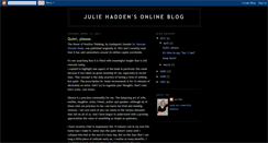 Desktop Screenshot of juliehadden.blogspot.com