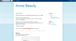 Desktop Screenshot of annieeebeauty.blogspot.com