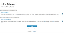 Tablet Screenshot of nokia-release.blogspot.com
