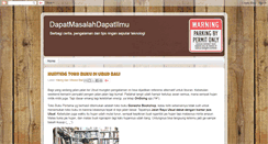 Desktop Screenshot of dapatmasalahdapatilmu.blogspot.com