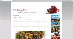 Desktop Screenshot of myrecipesdiary.blogspot.com