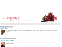 Tablet Screenshot of myrecipesdiary.blogspot.com