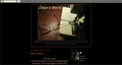 Desktop Screenshot of cinlynsworld.blogspot.com