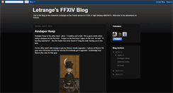 Desktop Screenshot of letrangeffxiv.blogspot.com