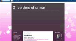 Desktop Screenshot of 21versionsofsalwar.blogspot.com