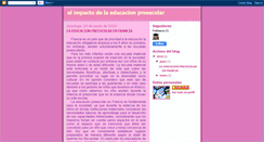 Desktop Screenshot of elimpactodelaeducacionpreescolar.blogspot.com