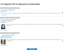 Tablet Screenshot of elimpactodelaeducacionpreescolar.blogspot.com