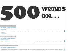 Tablet Screenshot of 500wordson.blogspot.com