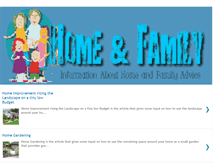 Tablet Screenshot of homeandfamilyadvice.blogspot.com