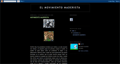 Desktop Screenshot of elmovimientomaderista.blogspot.com