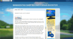 Desktop Screenshot of mamassittasbabyboomerbrainbooster.blogspot.com