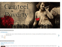 Tablet Screenshot of genteel-poverty.blogspot.com