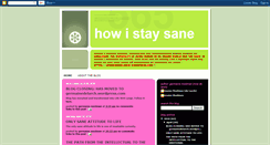 Desktop Screenshot of howistaysane.blogspot.com