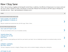 Tablet Screenshot of howistaysane.blogspot.com