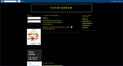 Desktop Screenshot of fatihkosem.blogspot.com