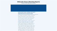Desktop Screenshot of kenya-wikileaks.blogspot.com