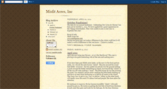 Desktop Screenshot of misfitacresinc.blogspot.com